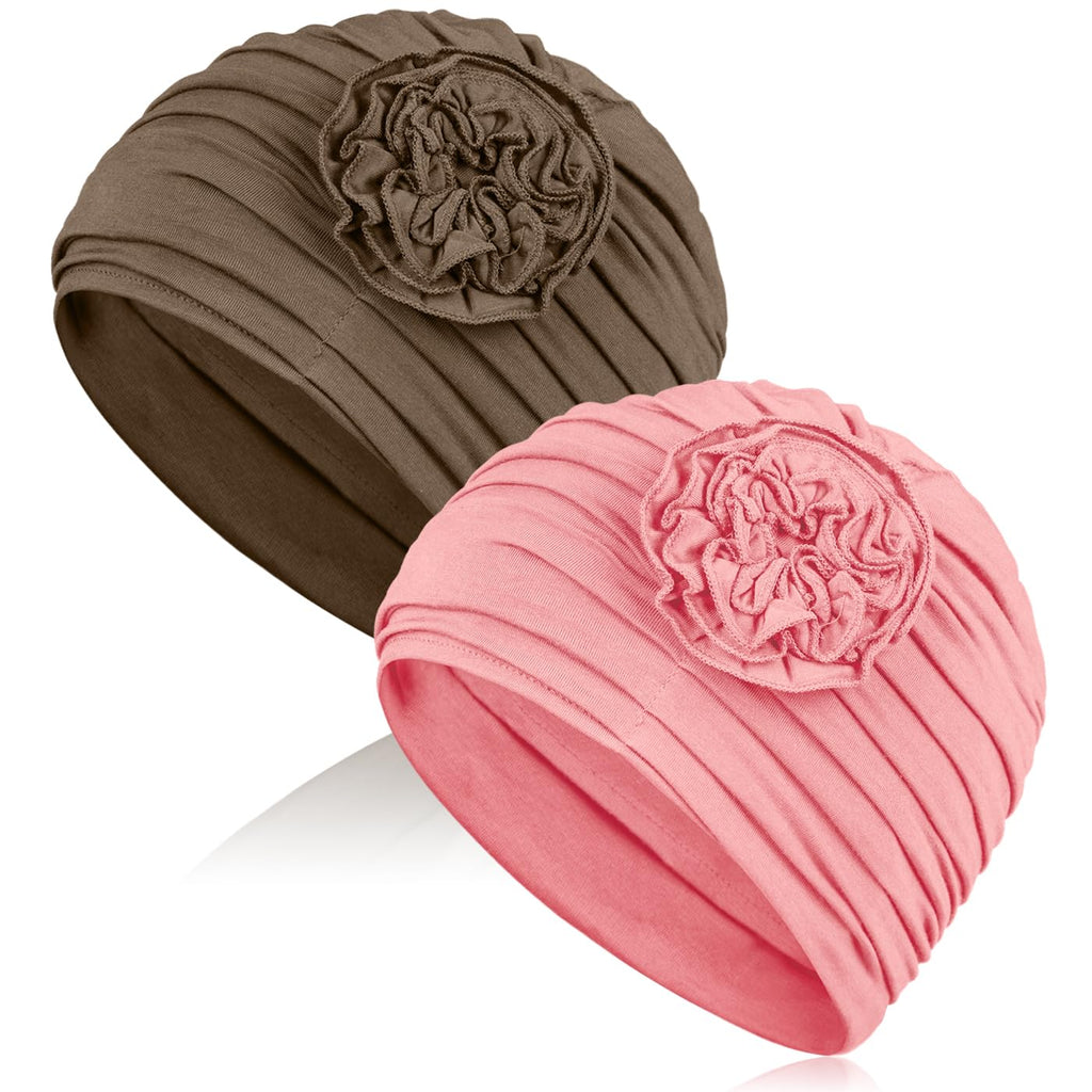 BCHRTOIP 2 Pcs Chemo Headwear for Women Soft Chemo Hats Cancer Headwear Elastic Cancer Cap for Cancer Patient with Hair Loss